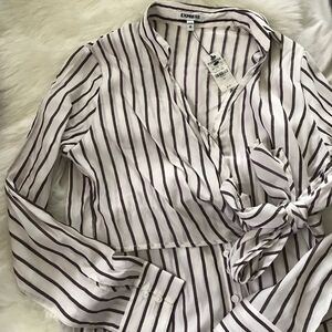 NWT xs Express striped button up